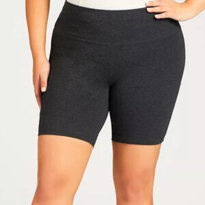 AVENUE Women's Plus Size Supima® Bike Short  (Charcoal; Size 18/20)